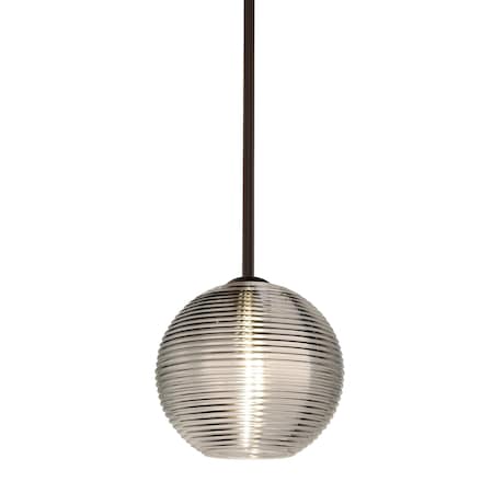 Besa Lighting Kristall 8 Cord Pendant, Smoke, Bronze Finish, 1x60W Incandescent 1TT-461602-BR